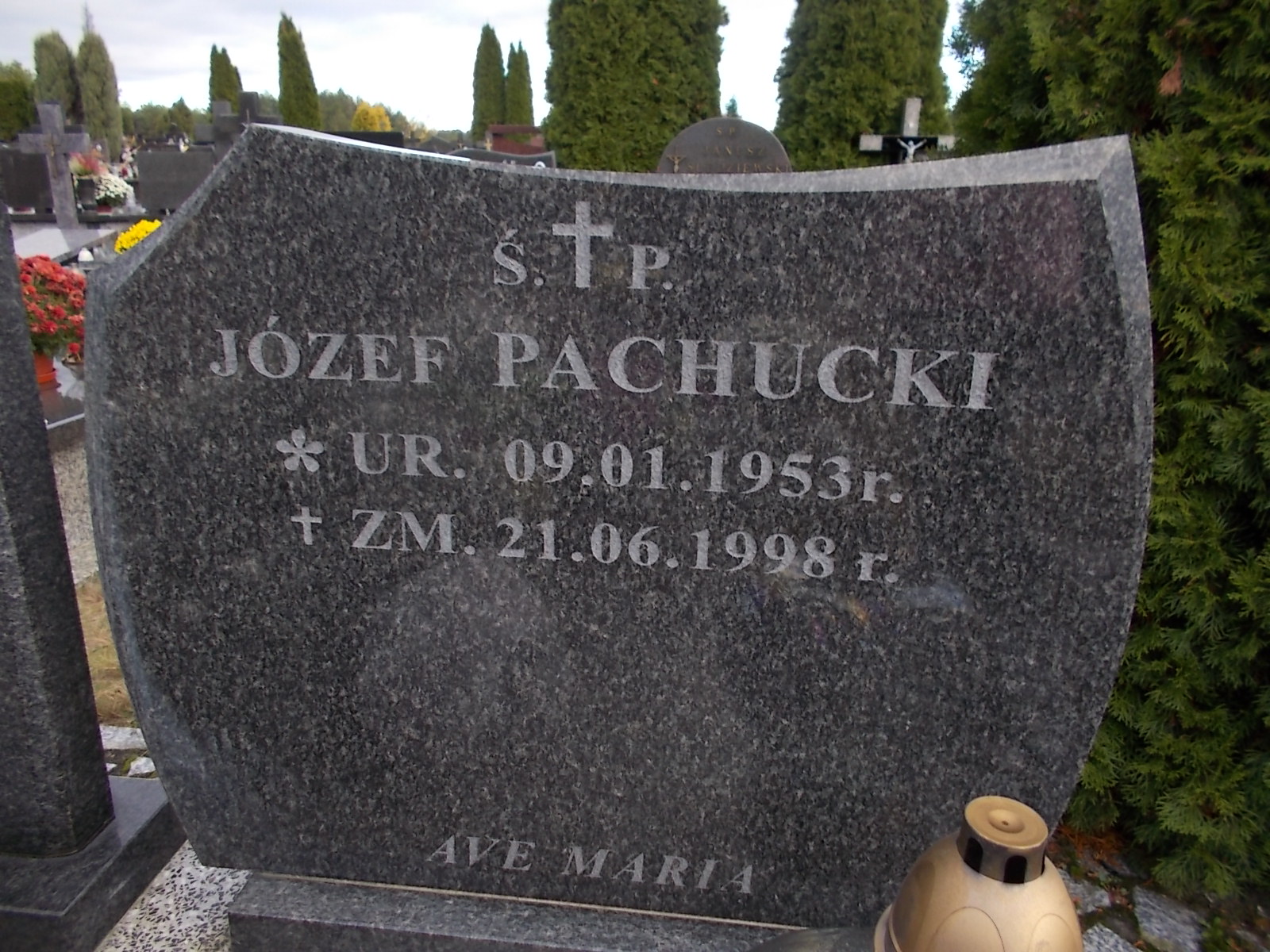 Józef Krzysztof Pachucki 1953 Ostrołęka - Grobonet - Wyszukiwarka osób pochowanych