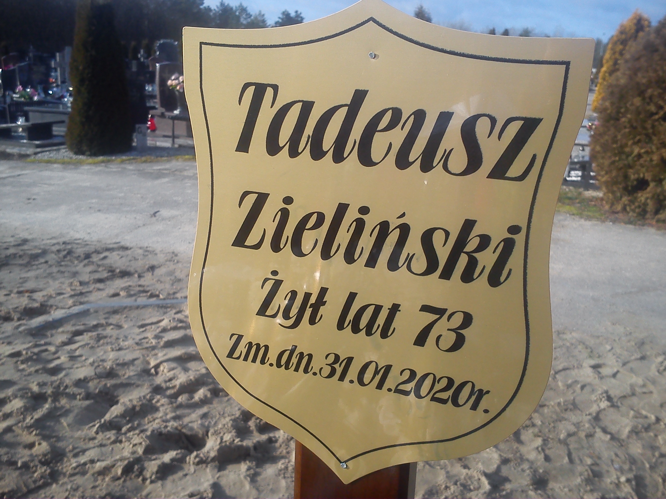 Tadeusz Zieliński  1947 Ostrołęka - Grobonet - Wyszukiwarka osób pochowanych