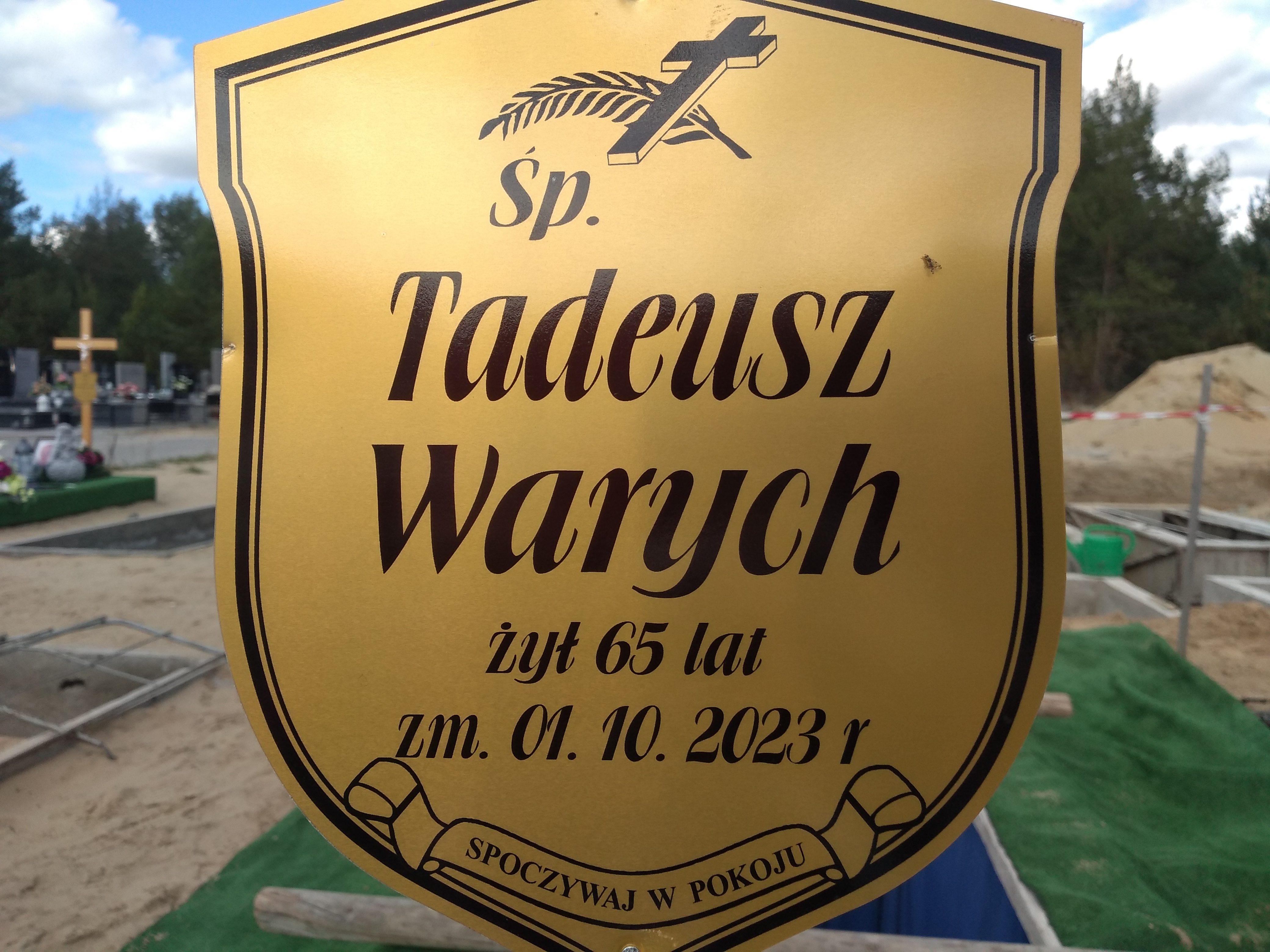 Tadeusz Warych 1958 Ostrołęka - Grobonet - Wyszukiwarka osób pochowanych